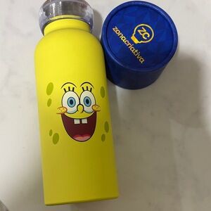 SpongeBob SquarePants Yellow Blue Drinkware reusable water bottle with gift box